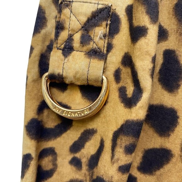 JONES New York Leopard Shirt Plus Size 3X Womens Cotton Button up Top Long Sleev - Picture 6 of 10